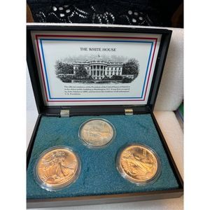 1987, 1988 & 1989 1 oz .999 Fine Silver Walking Liberty Eagle Coin The White Hou